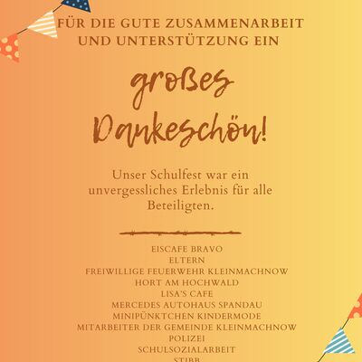 Dankesch&ouml;n Schulfest